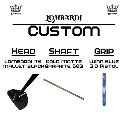 Lombardi Golf Custom Black 79 Mallet Golf Putter - GOLF LEAGUE