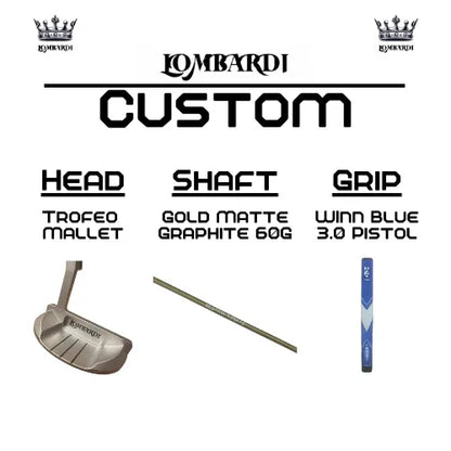 Lombardi Golf Custom Silver Trofeo Mallet Golf Putter - GOLF LEAGUE