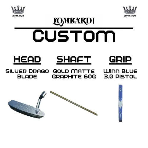 Lombardi Golf Custom Silver Drago Blade Golf Putter - GOLF LEAGUE