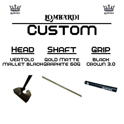 Lombardi Golf Custom Black Vertolo Mallet Golf Putter - GOLF LEAGUE