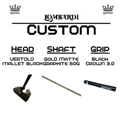 Lombardi Golf Custom Black Vertolo Mallet Golf Putter - GOLF LEAGUE