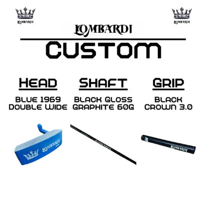 Lombardi Golf Custom Blue 1969 Double Wide Blade Golf Putter - GOLF LEAGUE