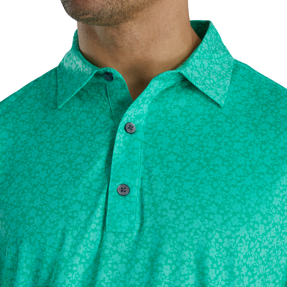 FootJoy Painted Floral Lisle - Self Collar Polo