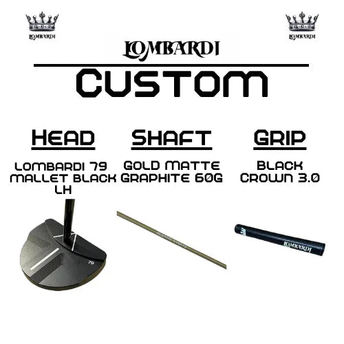 Lombardi Golf Custom Black 79 Mallet Left-Handed Golf Putter - GOLF LEAGUE