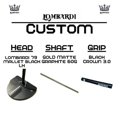 Lombardi Golf Custom Black 79 Mallet Left-Handed Golf Putter - GOLF LEAGUE