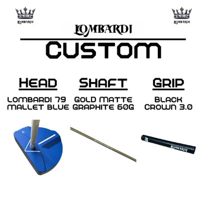 Lombardi Golf Custom Blue 79 Mallet Golf Putter - GOLF LEAGUE