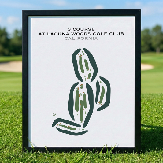 3 Course at Laguna Woods Golf Club, California - Printed Golf Courses