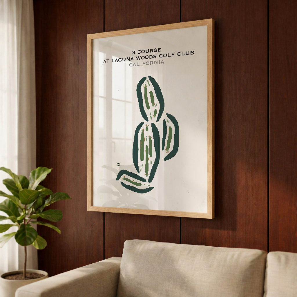 3 Course at Laguna Woods Golf Club, California - Printed Golf Courses