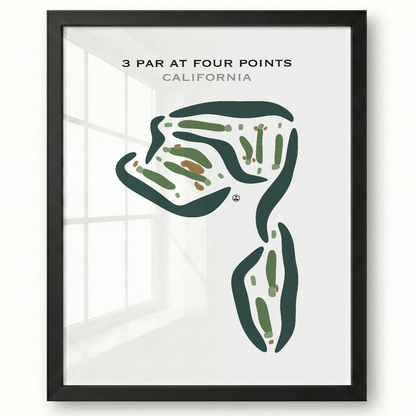 3 Par at Four Points, California - Printed Golf Courses