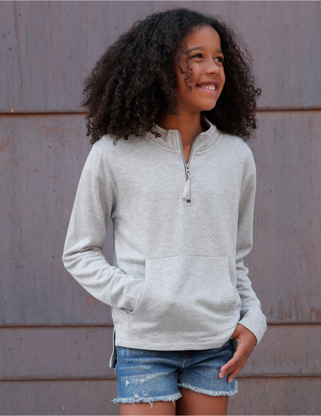 Opal Toddler Girls Quarter Zip Pullover