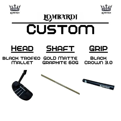 Lombardi Golf Custom Black Trofeo Mallet Golf Putter - GOLF LEAGUE