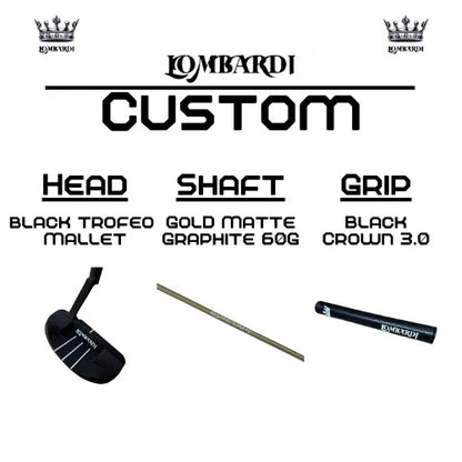 Lombardi Golf Custom Black Trofeo Mallet Golf Putter - GOLF LEAGUE