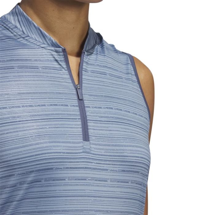 Adidas Women's Ultimate365 Stripe Sleeveless Polo 24
