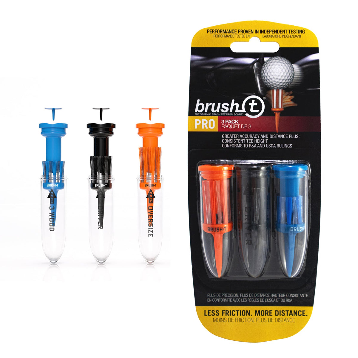 3 Pack brush-t® Products | 3 Wood, Driver, Oversize, Variety