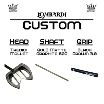 Lombardi Golf Custom Black Tredici Mallet Golf Putter - GOLF LEAGUE