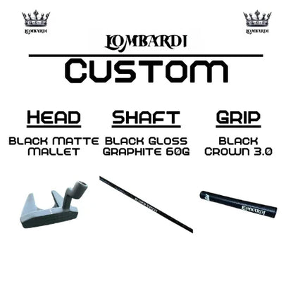 Lombardi Golf Custom Black Matte Mallet Golf Putter - GOLF LEAGUE
