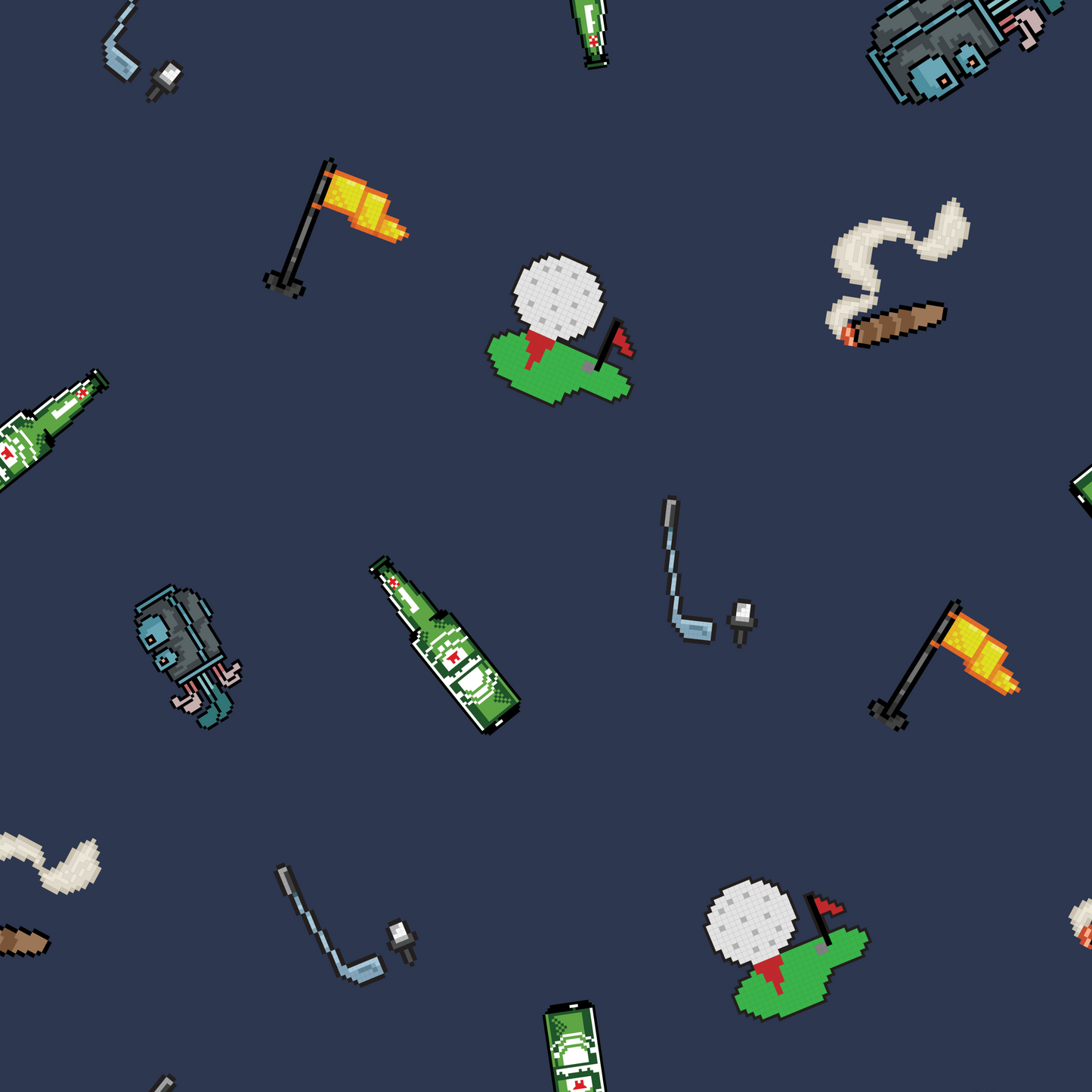 Pixel Perfect | 8-Bit Retro Golf Polo for Men