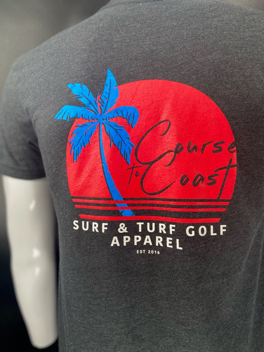 Malibu Tee- Charcoal