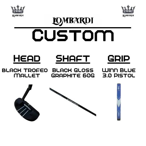 Lombardi Golf Custom Black Trofeo Mallet Golf Putter - GOLF LEAGUE