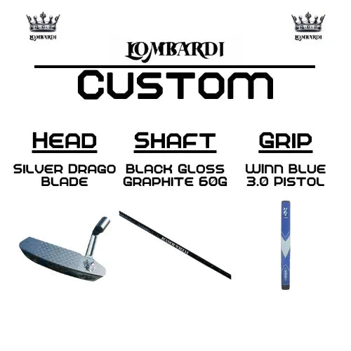 Lombardi Golf Custom Silver Drago Blade Golf Putter - GOLF LEAGUE