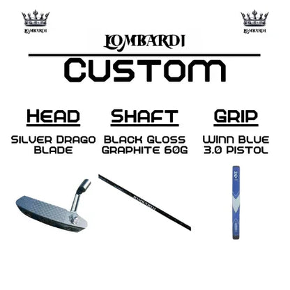 Lombardi Golf Custom Silver Drago Blade Golf Putter - GOLF LEAGUE