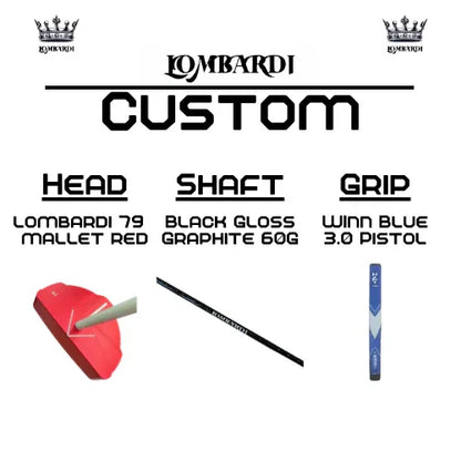 Lombardi Golf Custom Red 79 Mallet Golf Putter - GOLF LEAGUE
