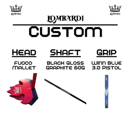 Lombardi Golf Custom Red Fuoco Mallet Golf Putter - GOLF LEAGUE