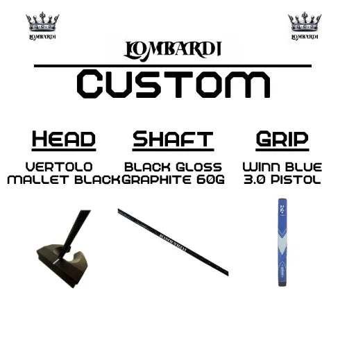 Lombardi Golf Custom Black Vertolo Mallet Golf Putter - GOLF LEAGUE