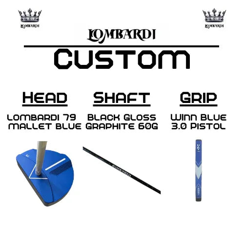 Lombardi Golf Custom Blue 79 Mallet Golf Putter - GOLF LEAGUE
