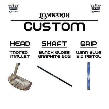 Lombardi Golf Custom Silver Trofeo Mallet Golf Putter - GOLF LEAGUE