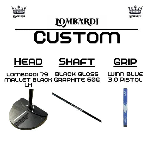 Lombardi Golf Custom Black 79 Mallet Left-Handed Golf Putter - GOLF LEAGUE