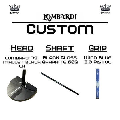 Lombardi Golf Custom Black 79 Mallet Left-Handed Golf Putter - GOLF LEAGUE