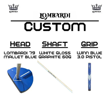 Lombardi Golf Custom Blue 79 Mallet Golf Putter - GOLF LEAGUE