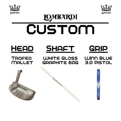 Lombardi Golf Custom Silver Trofeo Mallet Golf Putter - GOLF LEAGUE
