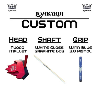 Lombardi Golf Custom Red Fuoco Mallet Golf Putter - GOLF LEAGUE