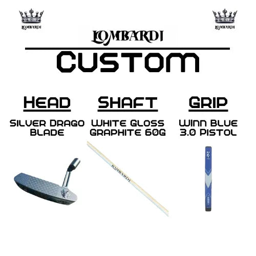 Lombardi Golf Custom Silver Drago Blade Golf Putter - GOLF LEAGUE