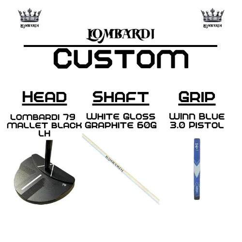 Lombardi Golf Custom Black 79 Mallet Left-Handed Golf Putter - GOLF LEAGUE