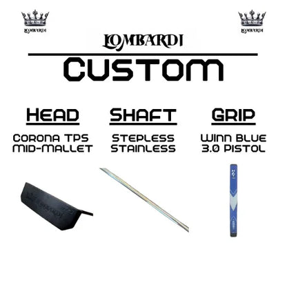 Lombardi Golf Custom Black Corona TPS Mallet Golf Putter - GOLF LEAGUE