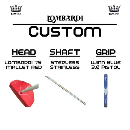 Lombardi Golf Custom Red 79 Mallet Golf Putter - GOLF LEAGUE