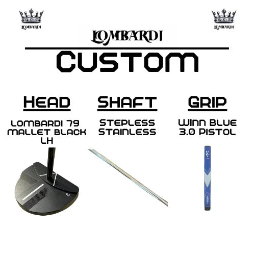 Lombardi Golf Custom Black 79 Mallet Left-Handed Golf Putter - GOLF LEAGUE