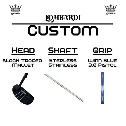 Lombardi Golf Custom Black Trofeo Mallet Golf Putter - GOLF LEAGUE