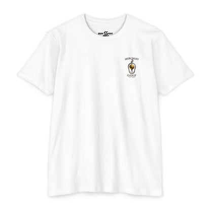 Iron Sight Golf T‑Shirt — Vintage Golf Ball & Iron Sight Logo