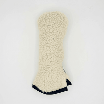 Cream Sherpa Fairway Wood Headcover w/ Navy Trim - Just4Golf