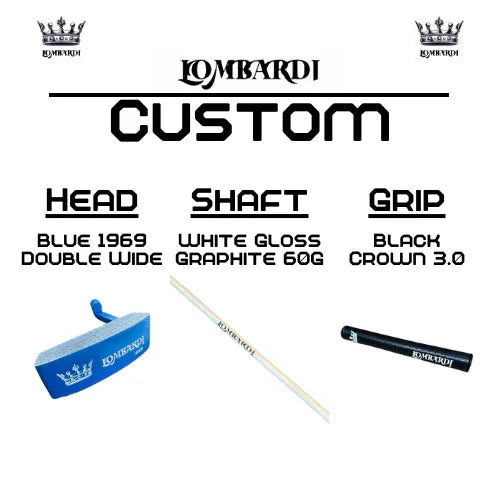 Lombardi Golf Custom Blue 1969 Double Wide Blade Golf Putter - GOLF LEAGUE