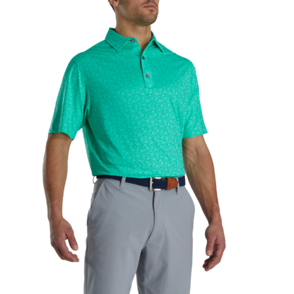 FootJoy Painted Floral Lisle - Self Collar Polo