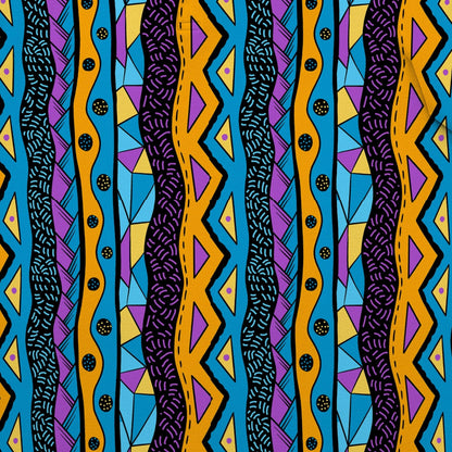 Bump and Rum | Fun and Crazy Tribal Pattern Golf Polo for Men (ATHLETIC FIT)