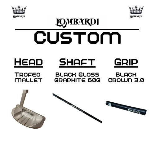 Lombardi Golf Custom Silver Trofeo Mallet Golf Putter - GOLF LEAGUE