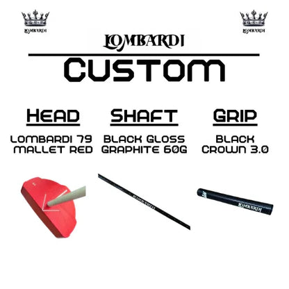 Lombardi Golf Custom Red 79 Mallet Golf Putter - GOLF LEAGUE