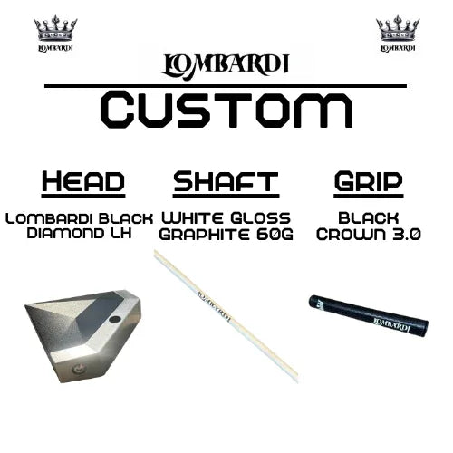 Lombardi Golf Custom Black Diamond Left-Hand Mallet Golf Putter - GOLF LEAGUE