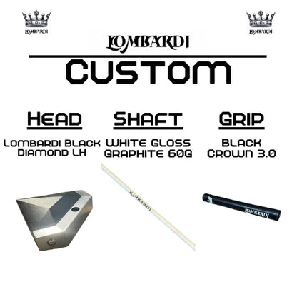 Lombardi Golf Custom Black Diamond Left-Hand Mallet Golf Putter - GOLF LEAGUE